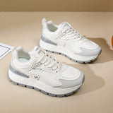 Breakj Korean Version Of Net Face Dad Shoes Female Spring 2025 New Breathable Female Student Sneakers Casual Shoes