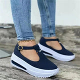 Breakj Women's Shoes Summer Thick Soles With A Large Size Button With Sandals Beach Shoes Hollow Shallow Single