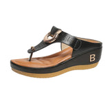 Breakj Large-Size Sandals Fashion Jacket Flip-Flops And Thick-Bottomed Sleek Roman Cool