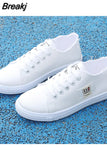 Canvas shoes woman new arrival Lace-up Spring/autumn Sneakers for girls Fashion Denim solid Blue/White casual shoes