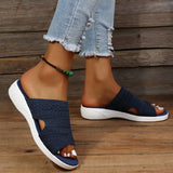 Breakj Summer New Large-Size Slippers Women's Summer Wearing Flat Tide Fashion Women's Cold Slippers Net Red Women's