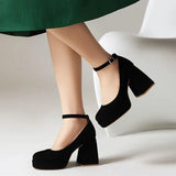 Chunky Heels Mary Janes For Women Pumps 2023 Spring Summer Leisure Comfy Women Office Lady Shoes big size