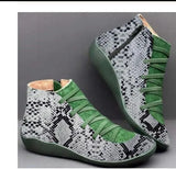 2019 Booties Woman Lace Ankle Boots Suede Stitching Boots Short Arch Support Comfortable Soft Bottom Female Boot Big Size