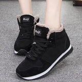 Women Boots Couple Winter Boots Plus Size Winter Shoes Women Ankle Boots Lace-Up Botas De Mujer Flat Winter Sneakers