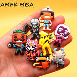 1pcs Game Characters PVC Shoe Charms Accessories Decorations Cute Funny Animal Mask Designer Croc Jibz Buckle Kids