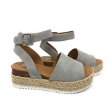Breakj Yards Of Women's Sandals A Word Buckle Thick Bottom And High Heels Of Sandals Women Feel