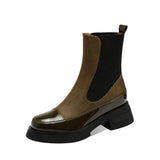 2021 Luxury Chelsea Boots Women Ankle Boots Chunky Winter Shoes Platform Ankle Boots Slip On Chunky Heel Boot NEW Ladies