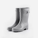 2018 new Platform Rain Boots Ladies Rubber Ankle Boots Low Heels Women Boots Slip On Flats Shoes Woman Plus Size