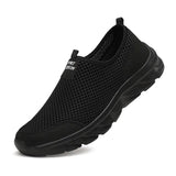 Men Shoes Breathable Mesh Summer Summer Lightweight Hiking Shoe Outdoor Walking Casual Shoes Slip-On Driving Men's