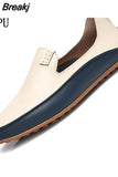 Men Boat Shoes Leather Mens Loafers Lightweight Sneakers Italian Breathable Slip-on Driving Casual Shoes Men Size 47 for