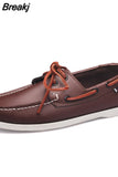 Men Shoes Fashion Loafers Men Comfy Leather Drive Footwear Casual Men's Boat Footwear Slip on Shoes Leisure Walk Lazy