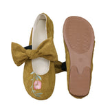 Breakj Embroidered Bow Flat Bottom Mary Jane Single Shoes Women's National Style Set Lightweight Work
