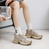 Breakj Korean Version Of The Net Face Dad Shoes Female Spring 2025 New Breathable Female Student Sports Increased Casual Shoes