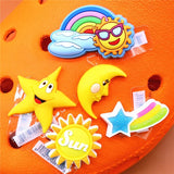 Space Alien Designer Shoe Charms 5pcs/lot Croc Buckle Accessories Luxury Rainbow Sun Clog Dog Jewelry Decorations