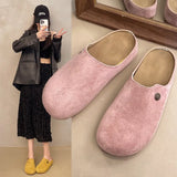 Breakj Burkan Slippers Women Wear 2025 Spring New Fashion Soft Base Lazy One Foot Pedal Half Slippers