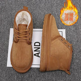 Men's Snow Boots 2023 New Winter Short Boots Thickened Plus Velvet Warm Casual Shoes Non-Slip Comfortable Fashion Cotton