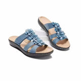 Breakj Summer Sandals New Hollow Slope And Fish Mouth Flowers Leisure Comfortable Sandals Women's Shoes Large