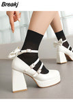 High Heeled Women Pumps 2023 New Fashion Niche Design Sense Mary Jean Shoes French Style Buckle Strap Pumps Spring