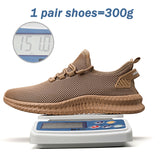 Summer Breathable Sports Shoes Luxury Men's Casual Walking Shoes Lightweight Fashion Lace-Up Comfortable Running