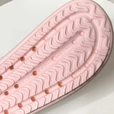 Heart Decoration Platform Sandals for Women Summer 2023 Eva Soft Sole Baech Slippers Woman Anti-Slip Pink Slides