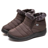 BEYARNEWomen's ankle boots fur boots warm snow boots winter shoes for women waterproof padded boots winter boots women