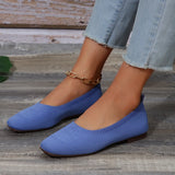 Breakj Size Fly Woven Single Shoes Female Spring Autumn New Square Head Low Heel Lazy Casual Mother