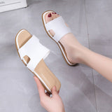 Women's Slippers High Quality Outdoor Fashion Flat Casual Sandals Classic Designer Leather Beach Slippers Women's Plus