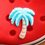 PVC Shoe Buckle Accessories Vacation Coconut Tree/Cactu Shoes Decoration Jibz for Croc Charms Bracelets Kids Gifts