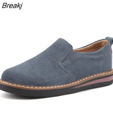 Women Flat Shoes Round Toe Slip on Oxford Shoes Woman Genuine Leather Pigskin Brogue Women Shoes Free Shipping