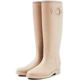 PVC Women Rain Boots Girls Ladies Tall Boots Women's Pure Color Rain Boots Outdoor Rubber Water shoes For Female Casual