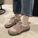Size Thick Cotton Shoes Women 2023 Winter New Flat Women's Shoes Plus Velvet Warm Snow Cotton Brown Wool Shoes