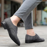 Men Classic Business Shoes Man Dress Shoes Fashion Korea Pointed Toe Lace-Up Formal Wedding Shoes Men Black Lattice