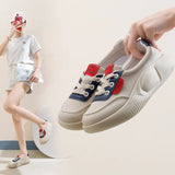 Breakj Small White Shoes Students Korean Version Female 2024 Autumn New Platform Increased Breathable Casual Shoes Street Shot