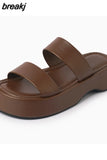 Size 34-39 Women Sandals Rome Wedges Heels Summer Shoes Woman Slippers 2023 High Heeled Sandal Casual Platform