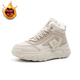 Breakj Boots Female 2024 Winter New Thickened And Velvet Dad Shoes Casual Warm Versatile Hip Thick Bottom Cotton Shoes