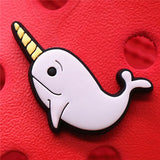 PVC Croc Shoe Charms Fox Dolphin Narwhal Starfish Hippo Sloth Otter Slippers Decorations for Jibz Kids Party Gifts