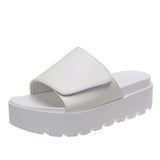 Bottom Cool Slippers Women Wear 2025 New Pine Pastry Beach Shoes Magic Sticker Slippers In The
