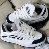 Breakj And Winter Fashion Small White Shoes Women's Board Shoes Cat Cute Trend Shoes Platform Lightweight Breathable Heighten Student