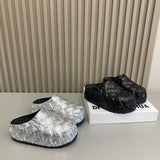 Breakj 2025 New Super Fire Braid Head Soft Sole Comfortable Muller Shoes One Foot Lazy Shoes