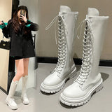 Breakj Boots Long Tube Boots Female 2023 New Spring And Autumn High Boots Small Boots Hot Style In The Middle Tube Leather Boots Horse