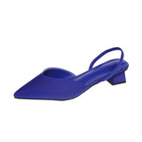 Breakj Sandals Women 2025 New Summer Simple Pointed Square Heel Women's High Heels Fine Fashion Women's Single