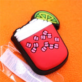 1pcs Chrysanthemum PVC Shoe Buckle Decorations Cute Watermelon Drink Sandal Accessories for Croc Jibz Kids Party