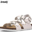 2023 New Summer Fashion Women Sandals Buckle Cork Beach Casual Outside Non-slip Slipper