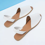 Breakj Flat-Bottomed Deed Sandals Women 2023 Summer Fish-Billed Beef-Shoe Fisherman's Shoes