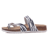 Fashion Cork Slipper 2023 New Women Summer Mixed Color Casual Beach Slip on Outside Flip Flops Slides