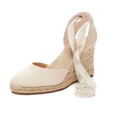 Super High Lace Up Gladiator Wedges Sandals Cover Heel 8cm Platform Ladies Sandals Fashion Summer Women Shoes 34-43