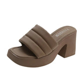 Breakj Cake Thick Bottom Cool Slippers Women Wear 2025 Summer New Fashion Niche Women's Shoes Design Feel Beach One-Word