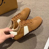 Wind Ugly Cute Round Head Anti-Smooth Detraining Shoes Female 2024 Summer And Autumn New Lace-Up Sports Leisure Forrest Gump