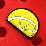 PVC Fruits Shoe Buckle Accessories Cute Pineapple Peach Banana Shoe Decoration Jibz for Croc Charms Bracelets Kids
