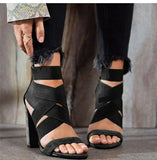 2022 New Style Fashion Ladies Summer Sexy High Heel Party Shoes Ladies Open Toe Thick With Women's High Heels